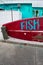 Fish sign on Red Boat