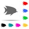 fish silhouette multi color style icon. Simple glyph, flat vector of zoo icons for ui and ux, website or mobile application