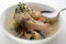 Fish soup with potato and mushroom