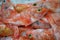 fish stall at a market in Portugal. Fresh chilled variety fish