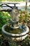Fish statue fountain in USF botanic garden