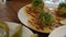 Fish taco and fries avocado healthy organic food