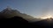 Fish Tail peak Machapuchare during sunrise from lower view point