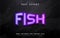 Fish text, purple neon style text effect