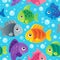 Fish theme seamless background 1