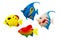 Fish toy plastic colorful on isolated