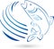 Fish, trout and water, fish and fishing logo