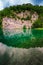 Fish in Turquoise Transparent Water of Plitvice Lakes