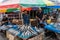 Fish vendors in Terong Street Market in Makassar, South Sulawesi, Indonesia