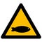 Fish Warning Vector Icon Flat Illustration