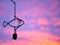 Fish Wind Chime with Purple and Orange Sunset