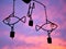 Fish Wind Chime with Purple and Orange Sunset