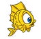 Fish yellow cartoon