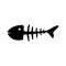 Fishbone doodle icon  hand drawing