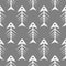 Fishbone monochrome seamless vector pattern.