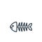 fishbone vector icon. fishbone editable stroke. fishbone linear symbol for use on web and mobile apps, logo, print media. Thin