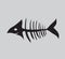 Fishbone vector illustration, web icon, sign