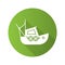 Fisher boat flat design long shadow glyph icon