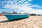 Fisher boat in Santa Maria beach in Sal Cape Verde - Cabo Verde