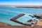 Fisher boats in Pedra Lume harbor in Sal Islands - Cape Verde -