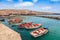 Fisher boats in Pedra Lume harbor in Sal Islands - Cape Verde -