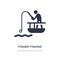 fisher fishing icon on white background. Simple element illustration from Sports concept