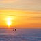 The fisher on lake ice