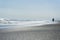 Fisher standing in the beach ,Bali