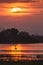 Fisherman in Arugam bay lagoon sunset, Sri Lanka