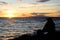 Fisherman on the beach of Kihei, Maui, Hawaii.