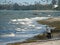 Fisherman with bicycle on Bagamoyo beach