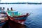 The fisherman big and small boats waiting for the fishermen.