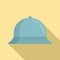 Fisherman blue hat icon, flat style