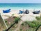 Fisherman boat ashore on the beach