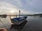 Fisherman boat during sunset at Kampung Gayang