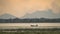 Fisherman boating in Arugam bay lagoon, Sri Lanka