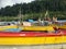 Fisherman boats at Wandoor Beach, Andaman, India