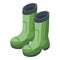 Fisherman boots icon, isometric style