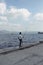 Fisherman by Bosphorus strait in Tarabya