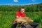 Fisherman with carp fishing trophy