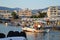 Fisherman coming back in Glyfada, Athens, Greece on June 14, 2017.