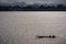 Fisherman in the countyside of Thailand and Laos with Mekong River