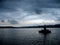 Fisherman on Dramatic Lake