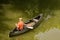 Fisherman Fishing From a Canoe - 2