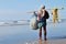 Fisherman going to sea at mandermoni medinipur west bengal