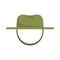 Fisherman green hat icon flat isolated vector