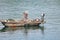 Fisherman in Halong bay in Vietnam