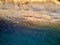 Fisherman at Hamptons Beach aerial shot