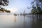 Fisherman jetty view from mangrove jungle