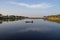 Fisherman in lake